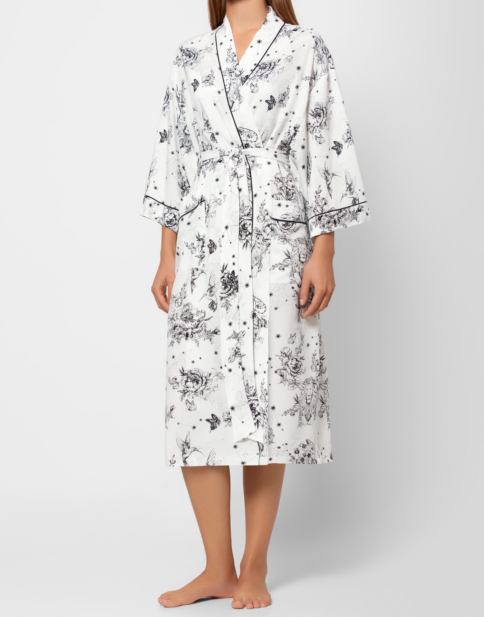 PD1010 Three-Quarter Sleeve Dressing Gown