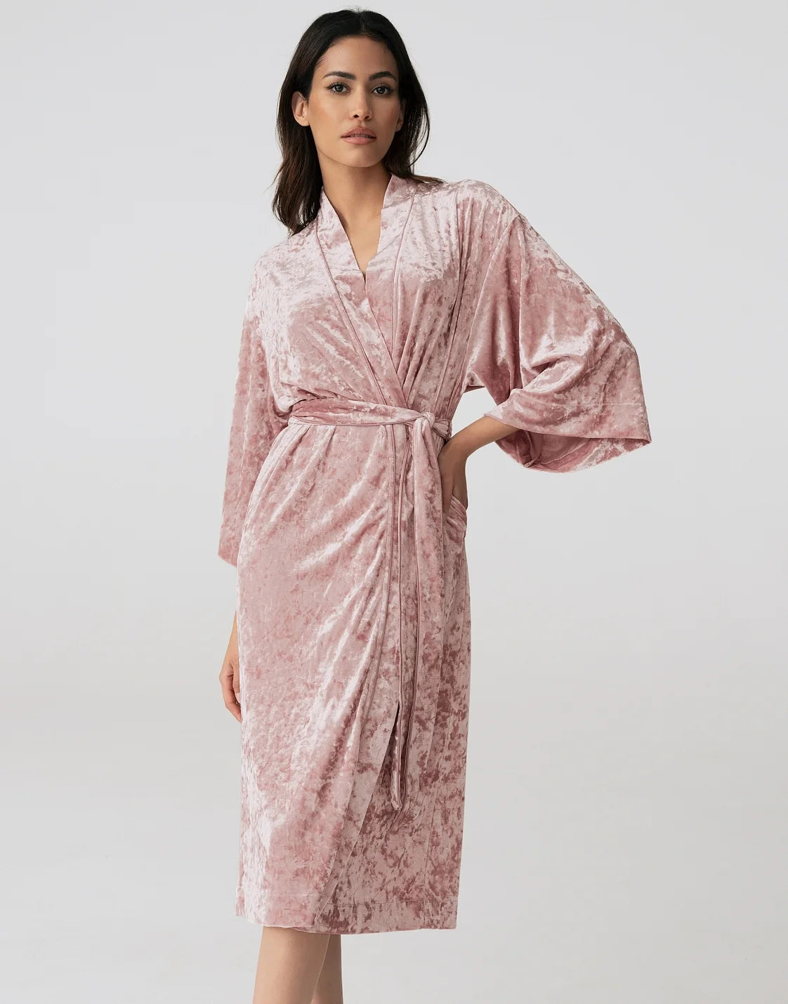 PD1135 Three-Quarter Sleeve Dressing Gown