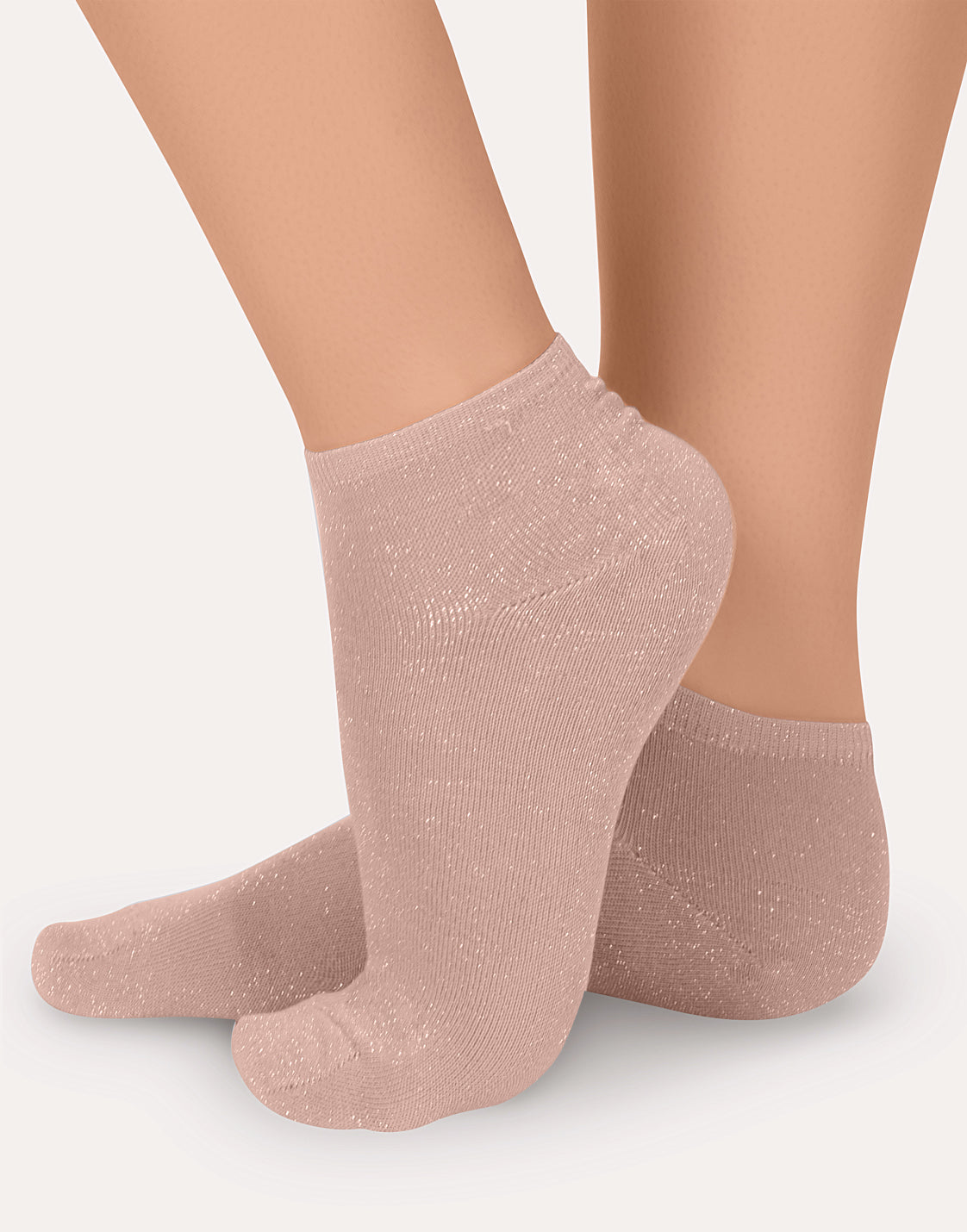 Chaussettes courtes en coton pailleté IBD731011