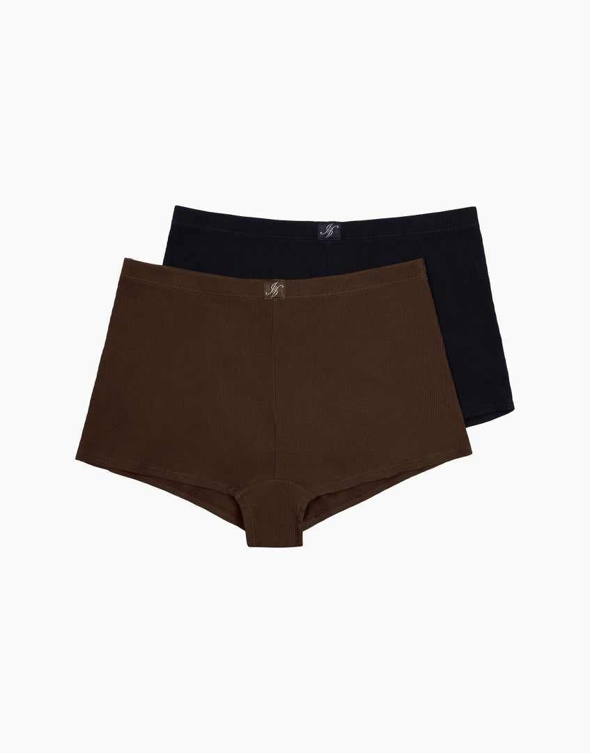 Set 2 pantaloncini a vita alta MD1106