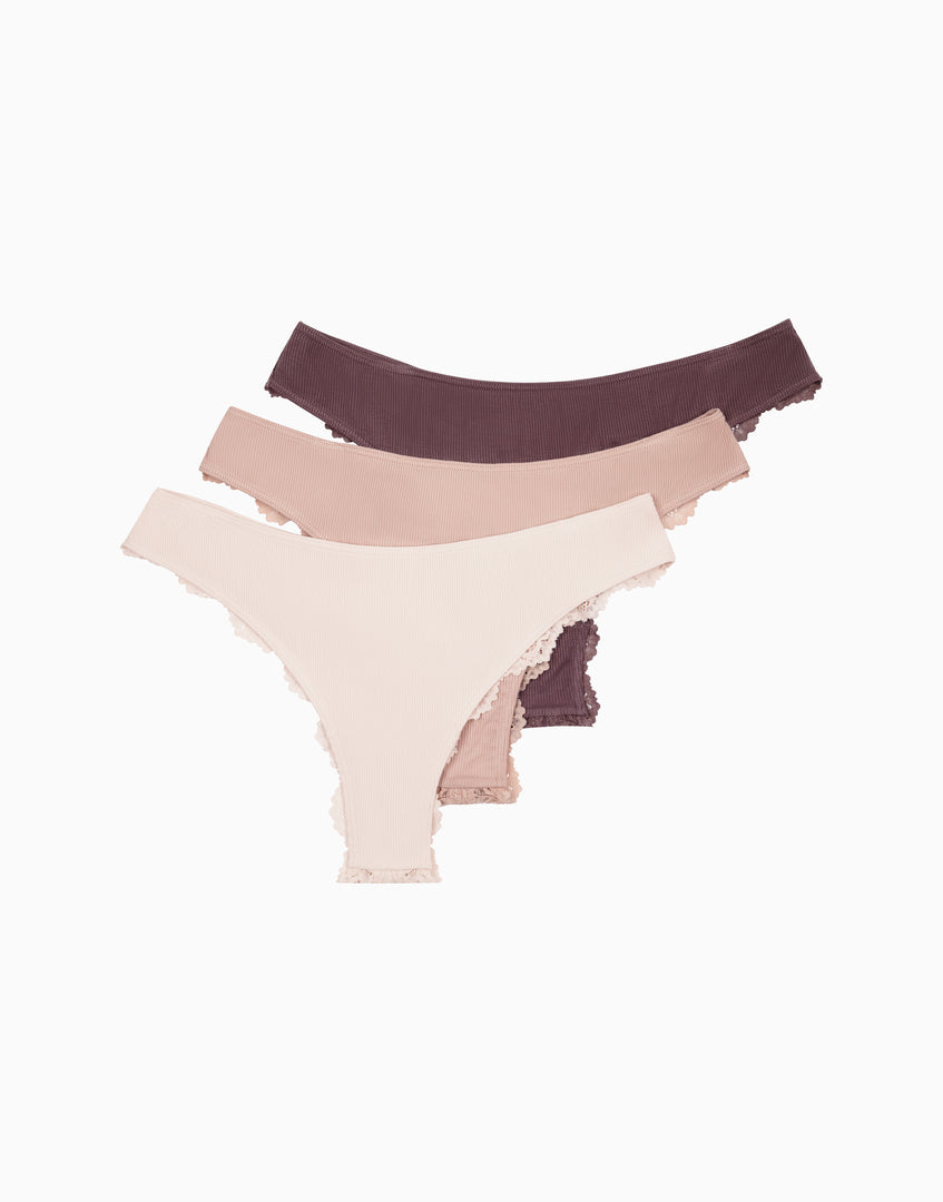 Set of 3 mid-rise Brazilian briefs INCANTO MD1349
