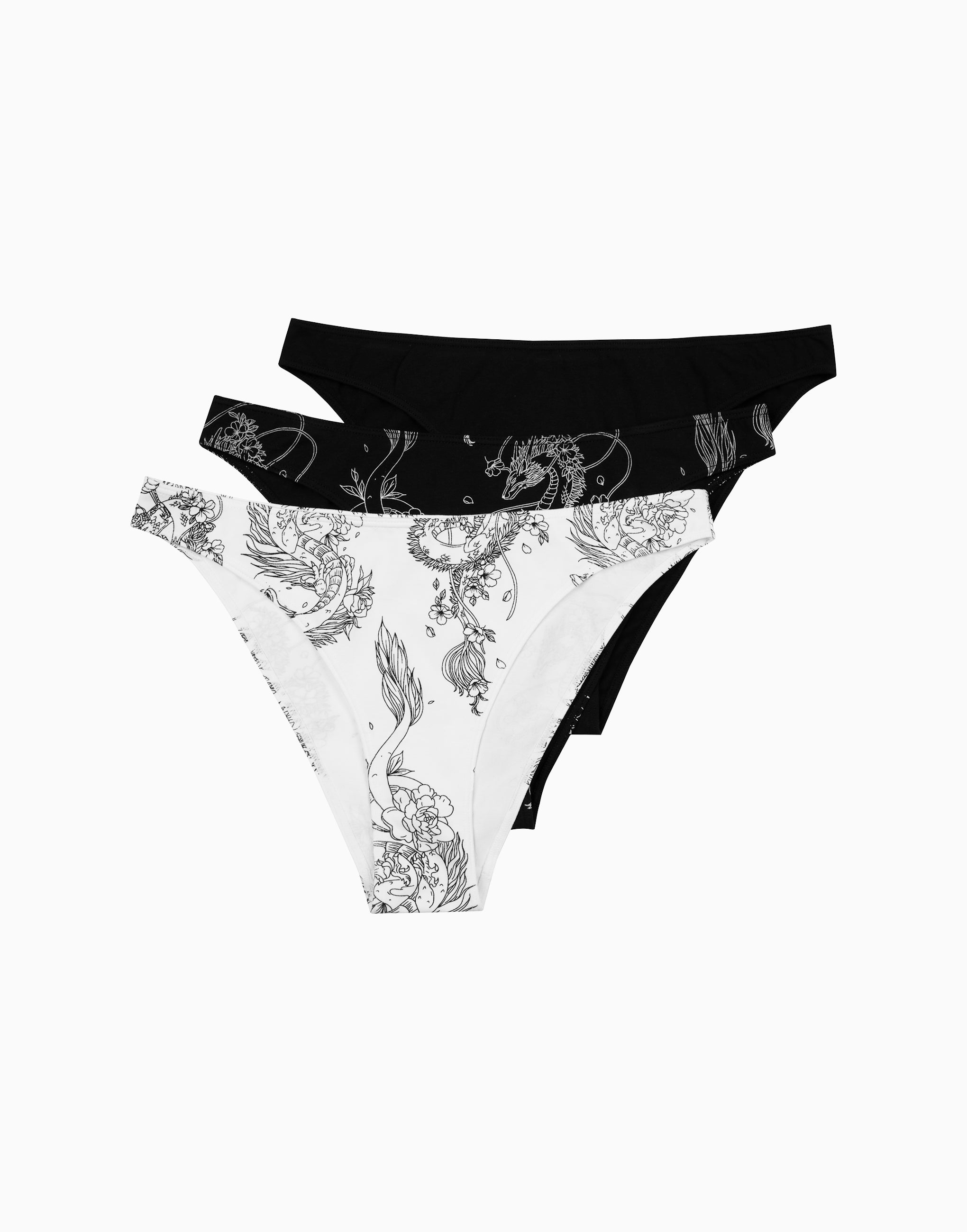 Set of 3 Mid-Rise Thongs MD847