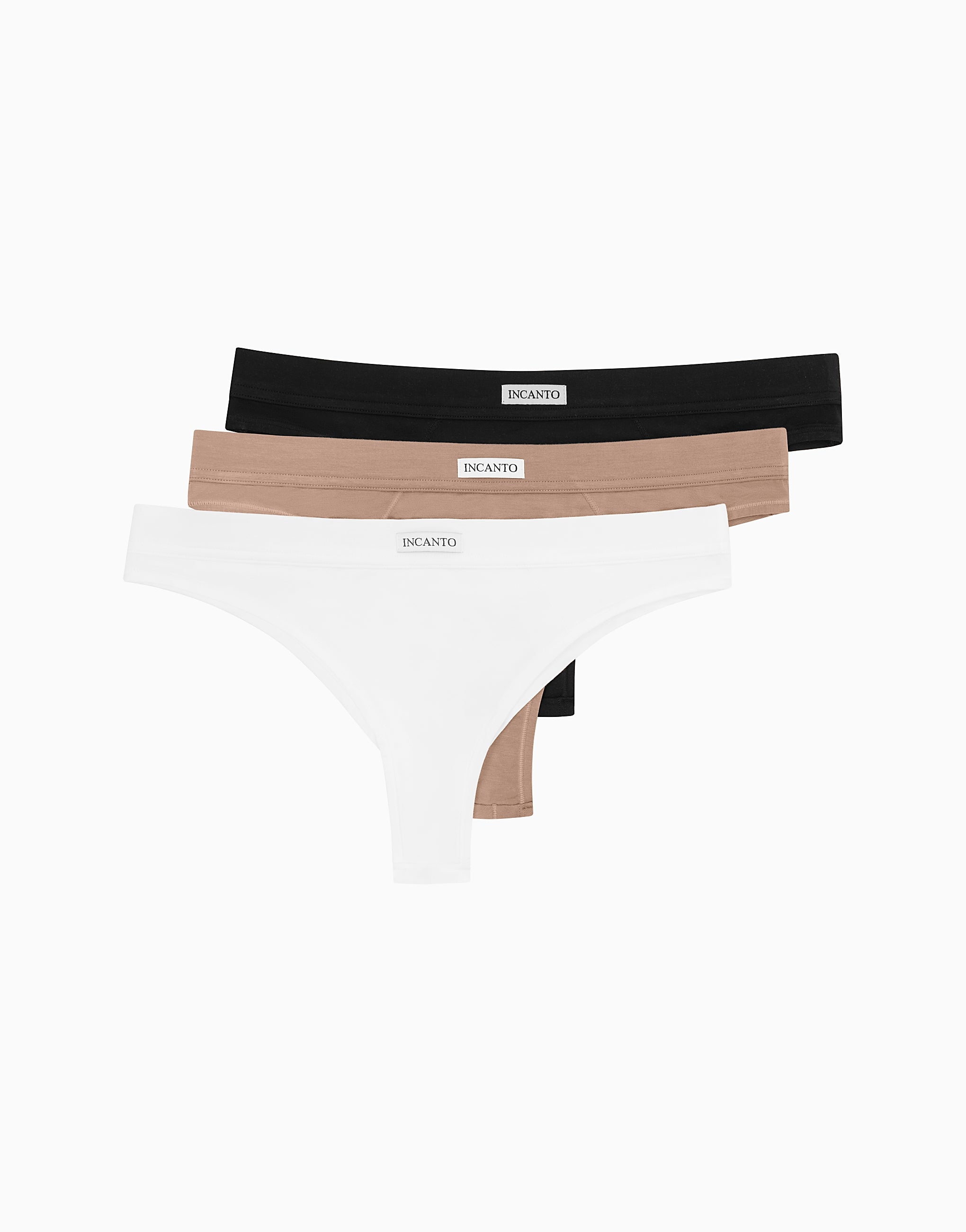 Lot de 3 slips brésiliens taille mi-haute MD839