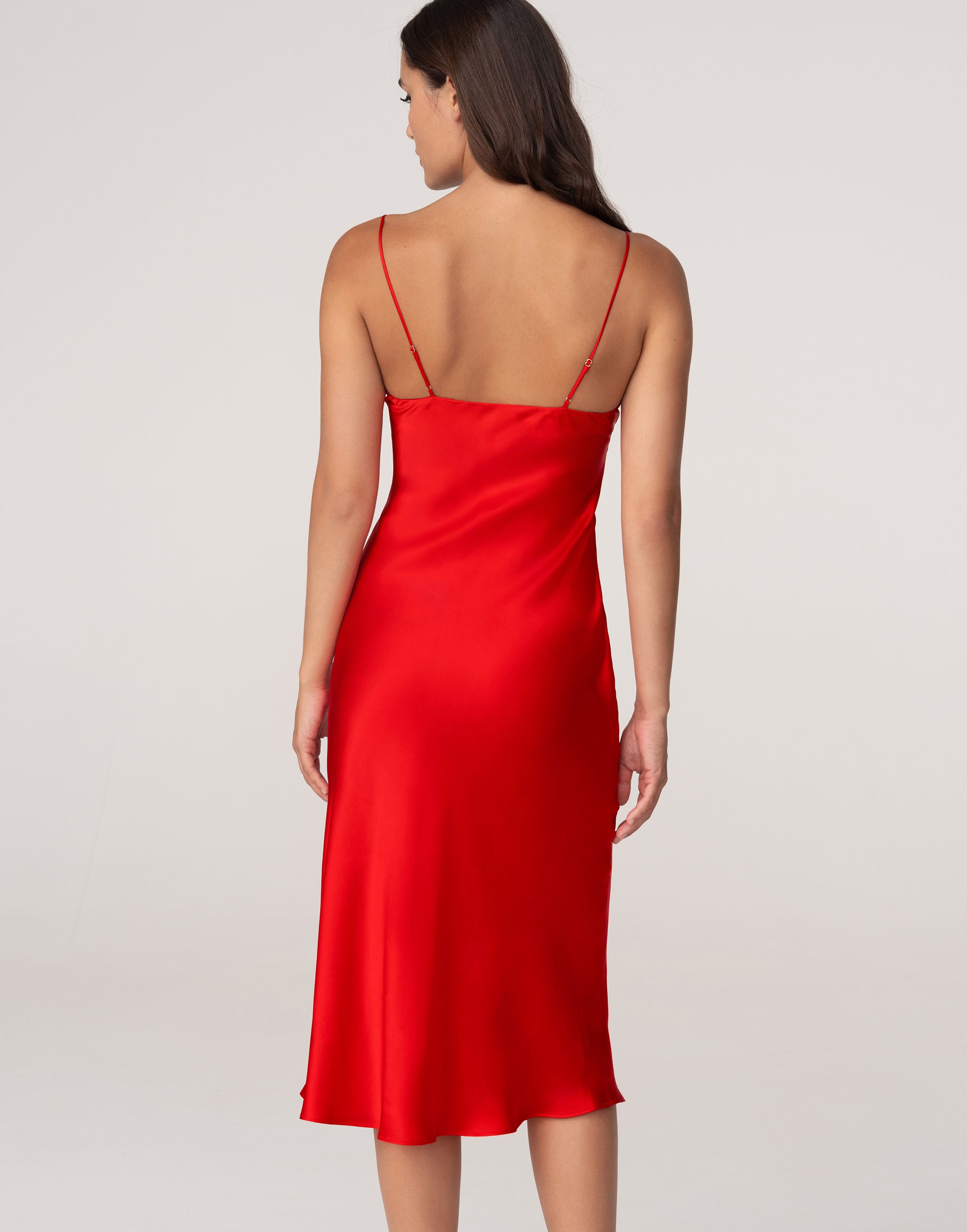 Long slip with silk straps PD267