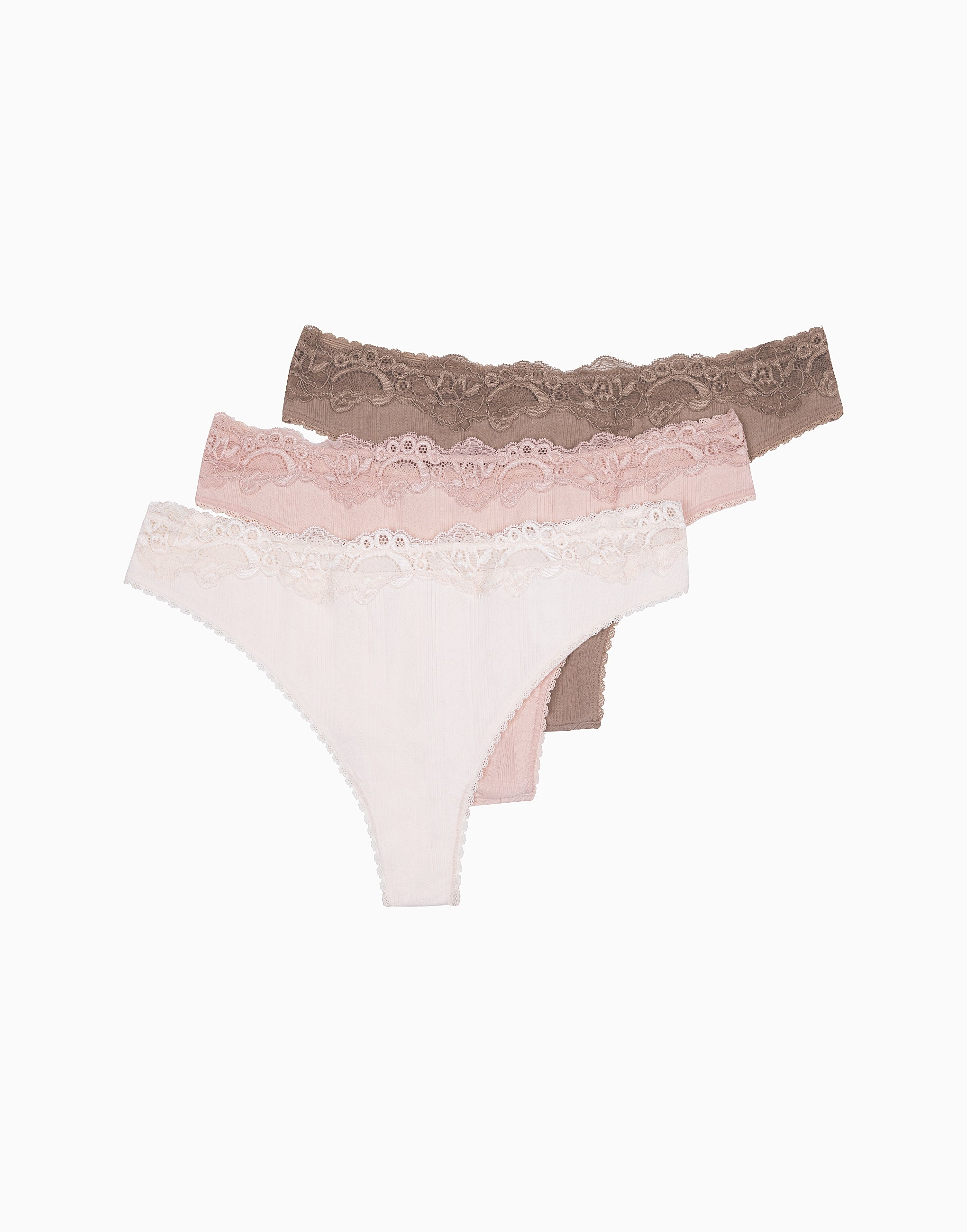 Lot de 3 slips brésiliens taille mi-haute MD767