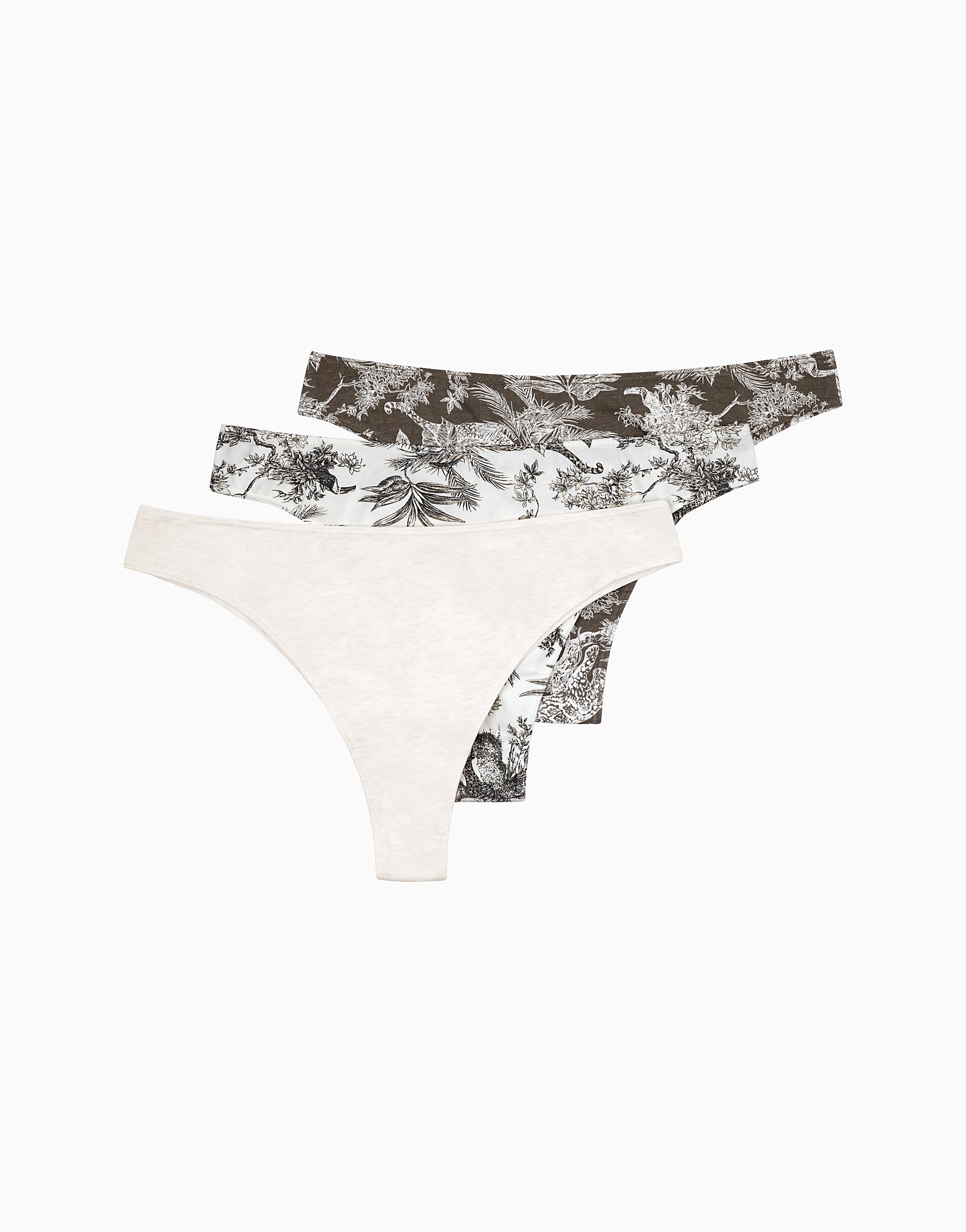 Lot de 3 slips brésiliens taille haute MD774