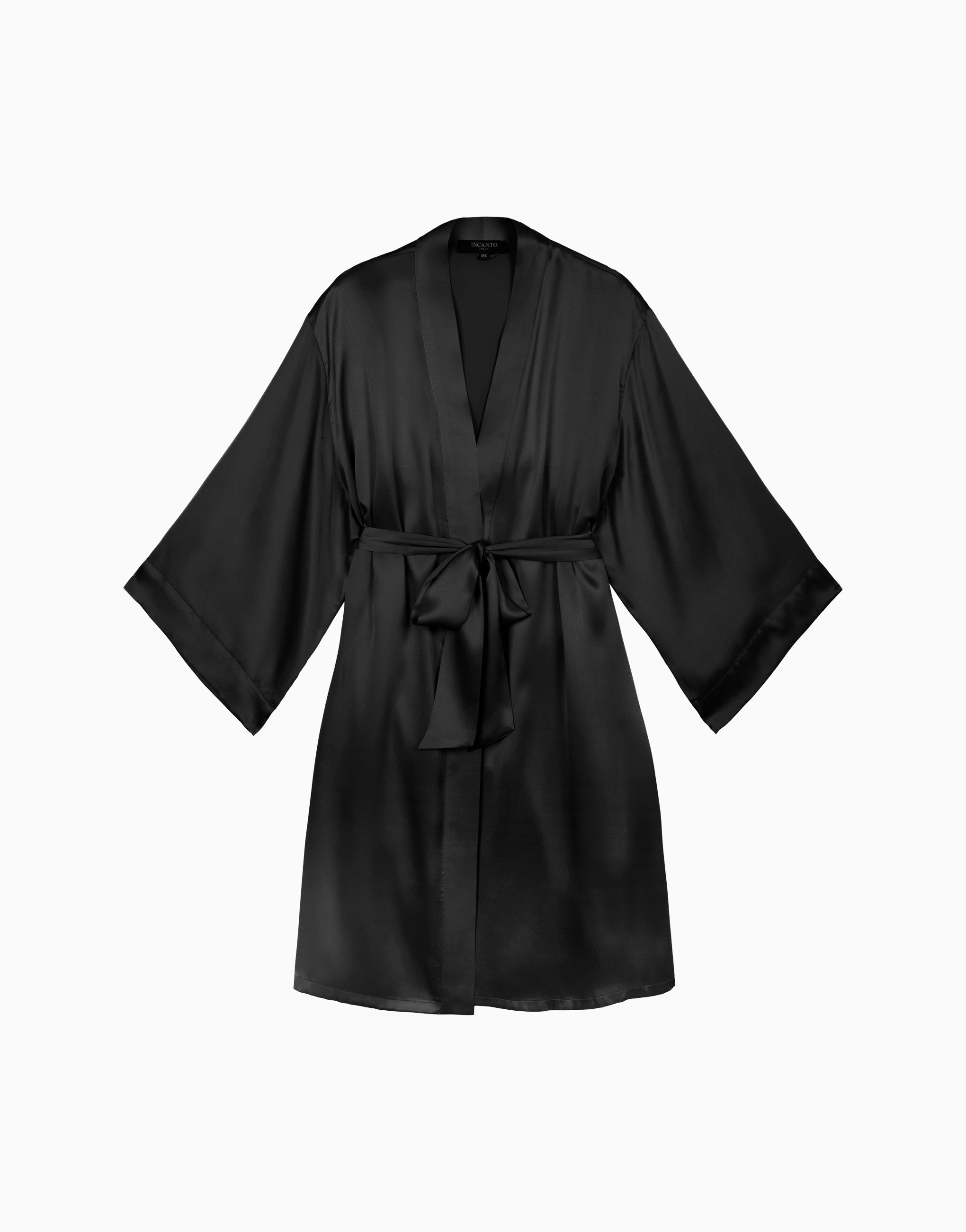 PD267 Silk Three Quarter Sleeve Dressing Gown