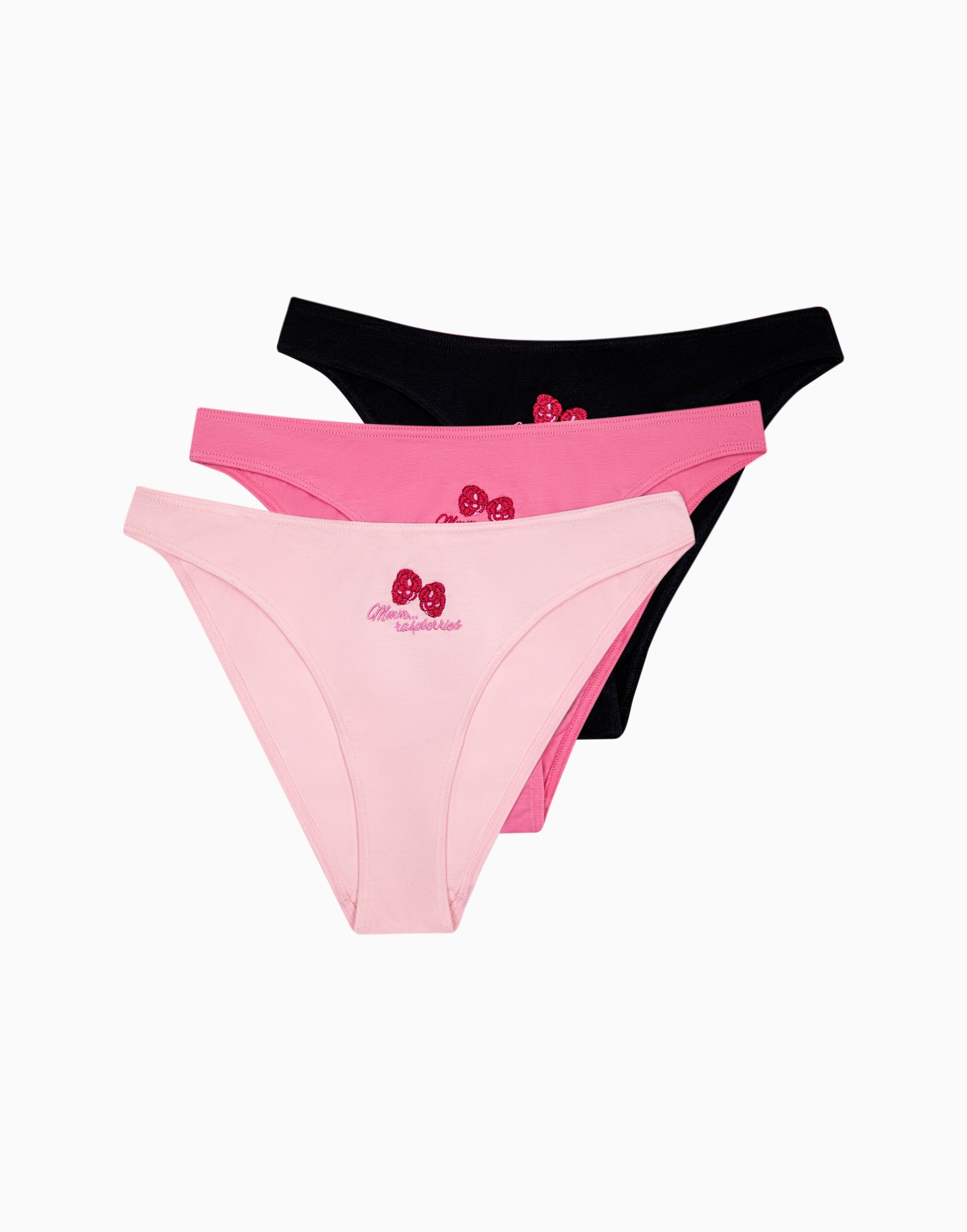 Set of 3 Mid-Rise Thongs MD963