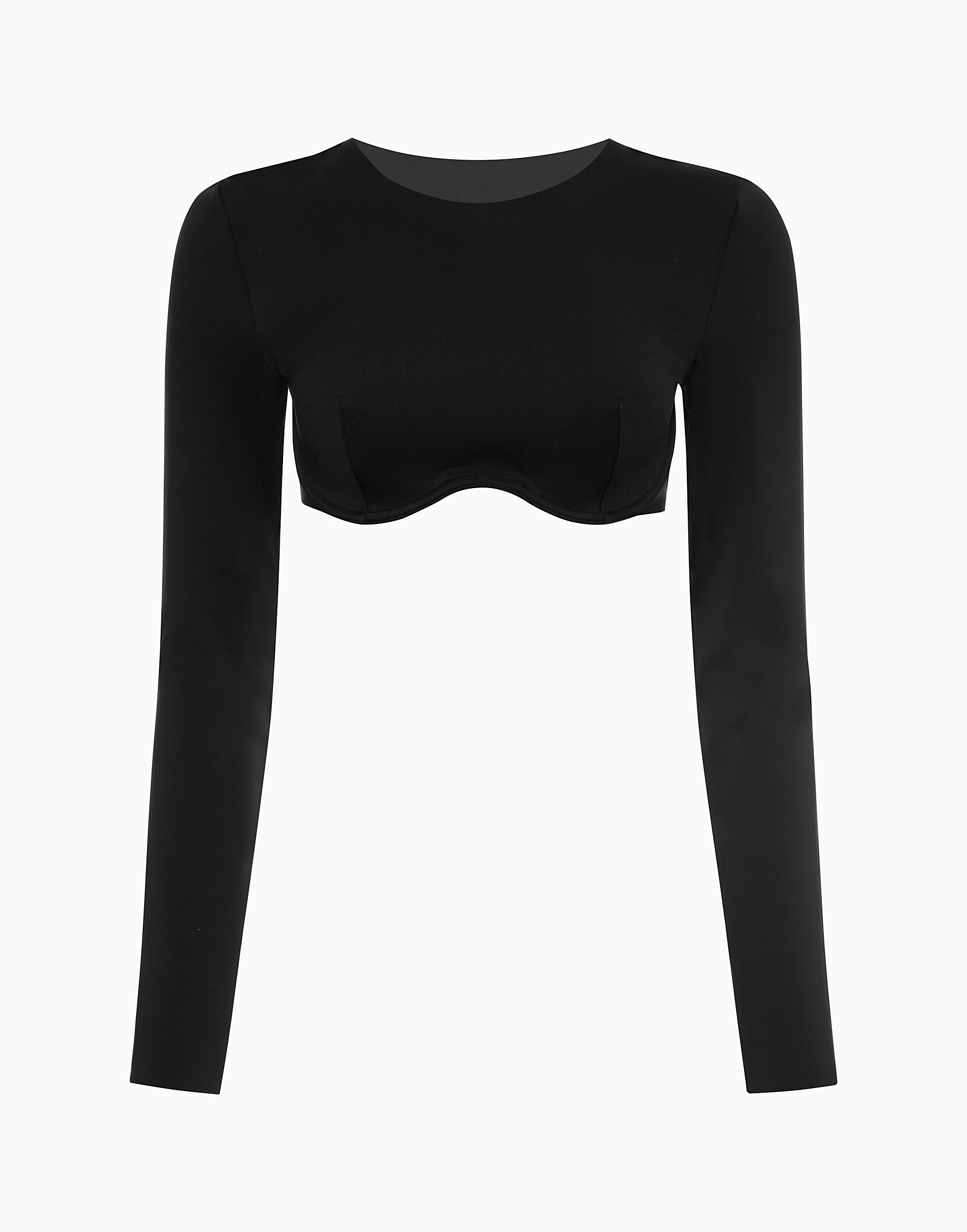 CD479 Long Sleeve Crop Top