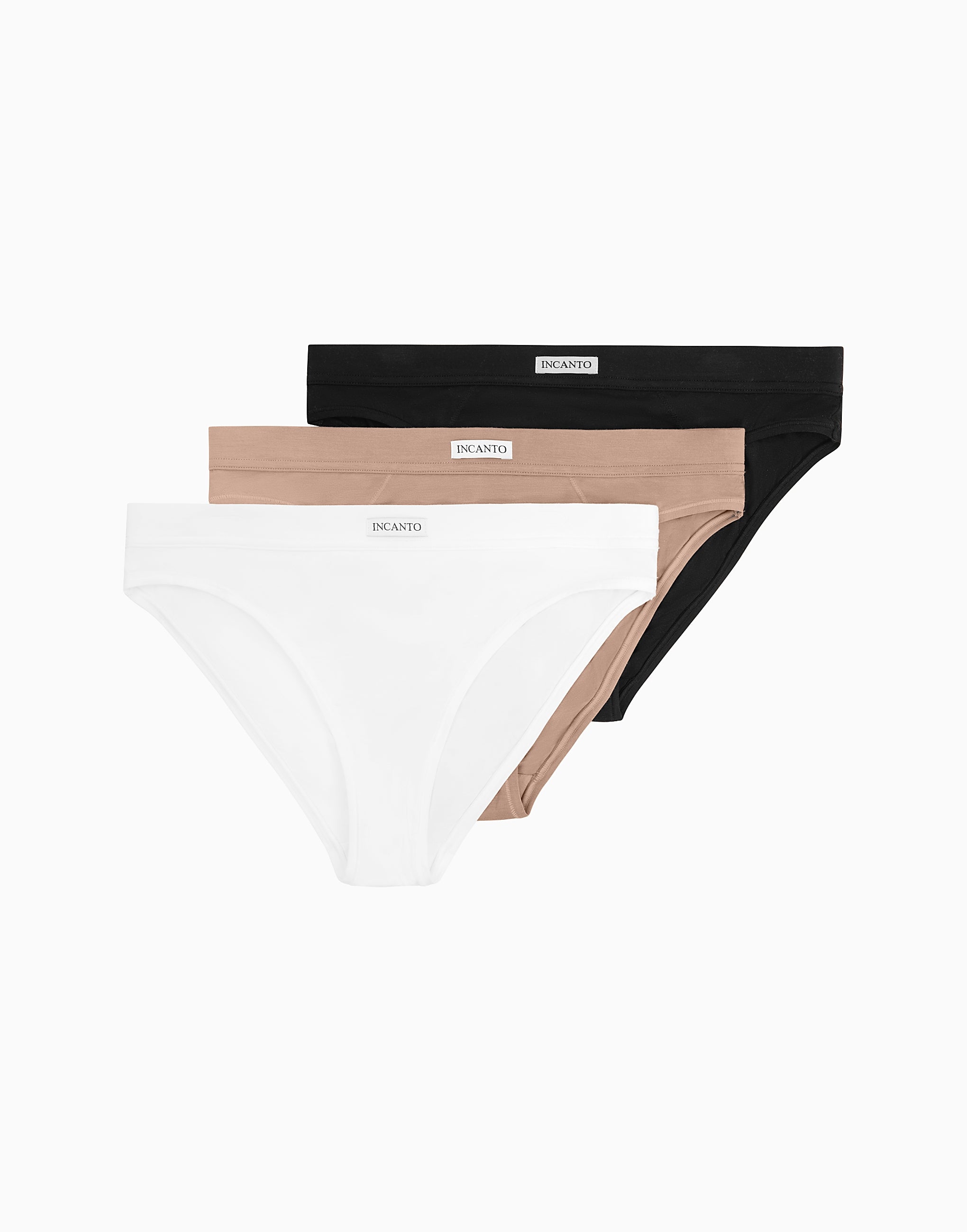Set of 3 high-waisted briefs MD839