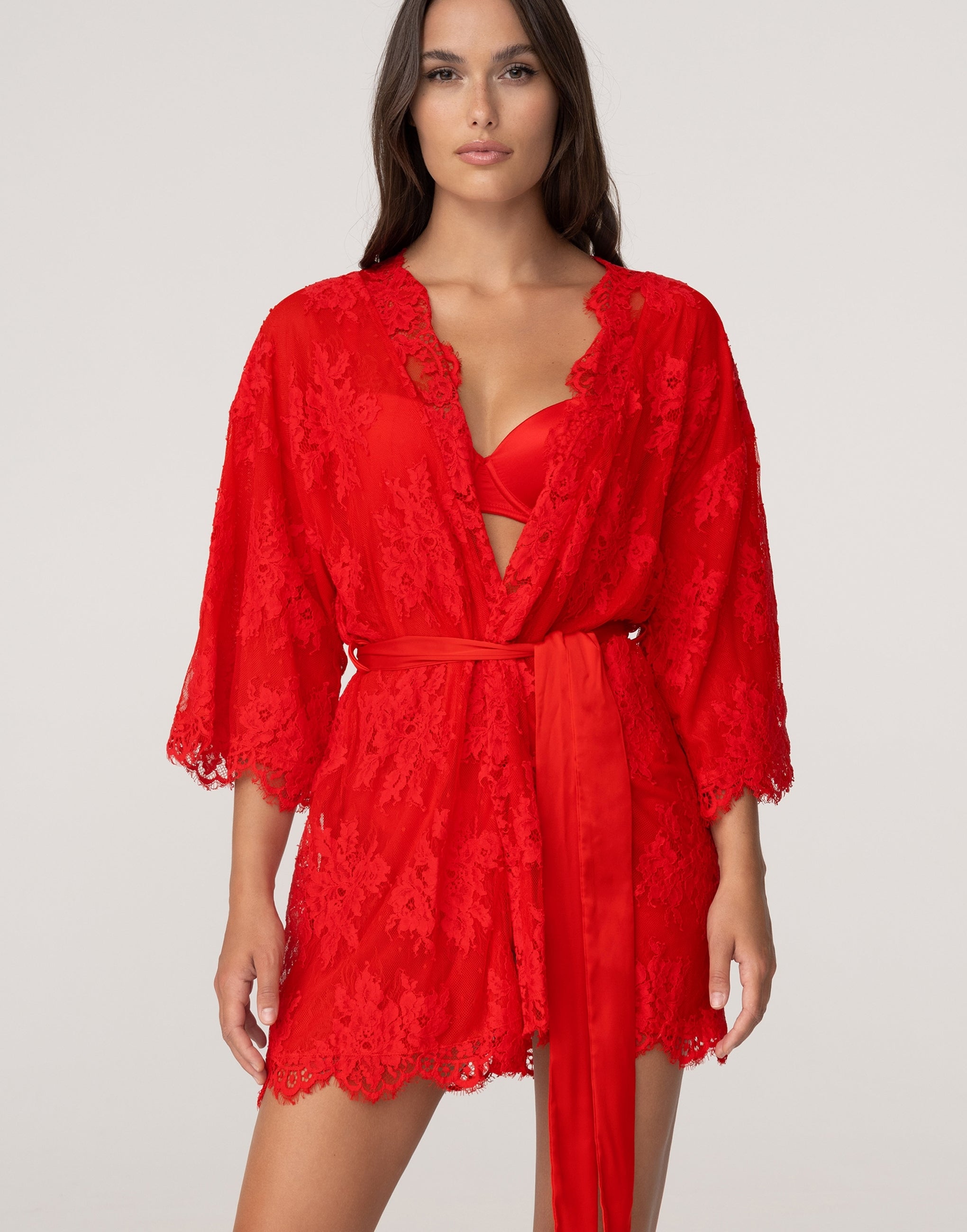 PD841 Three-Quarter Sleeve Dressing Gown