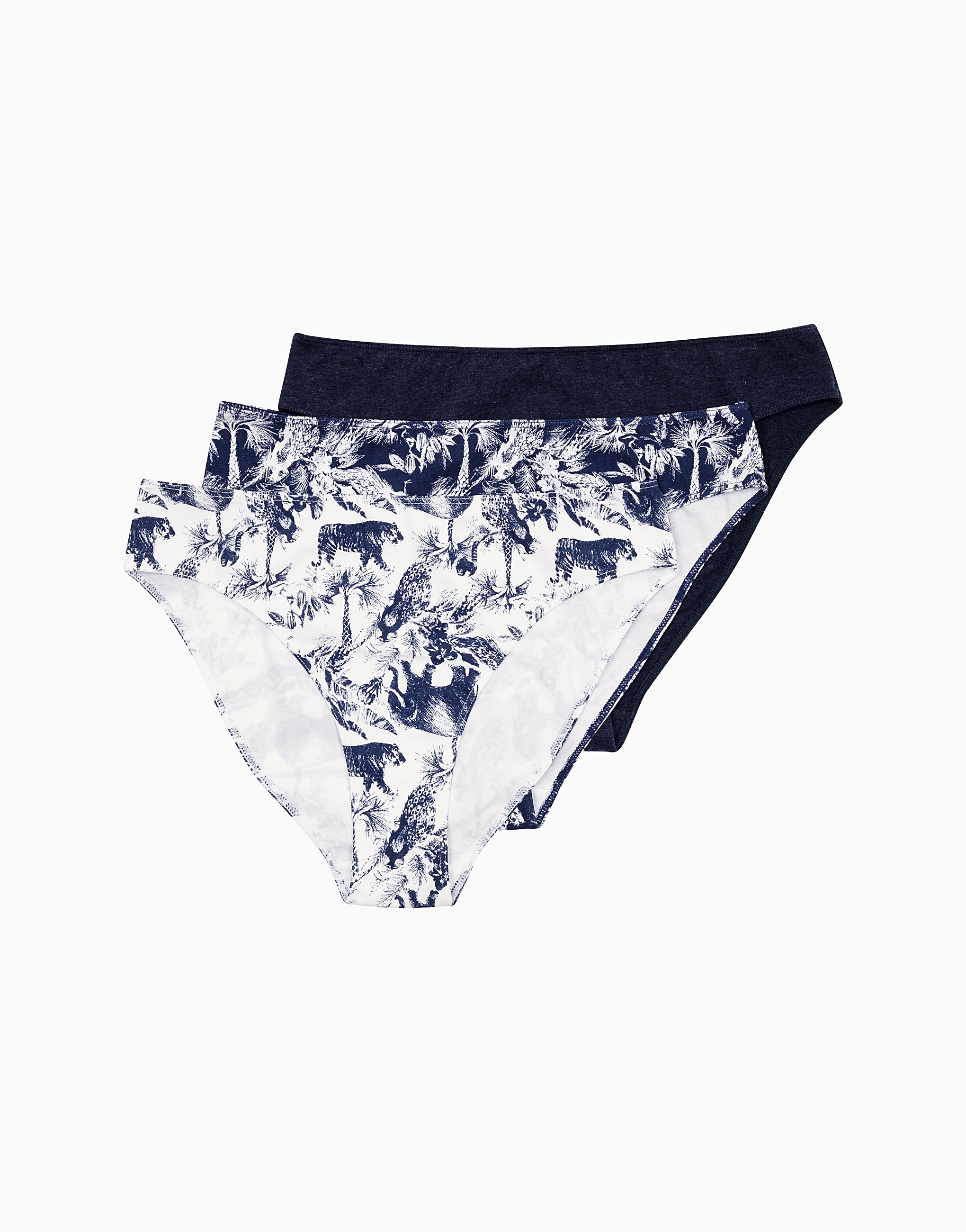 Set of 3 high-waisted briefs MD775