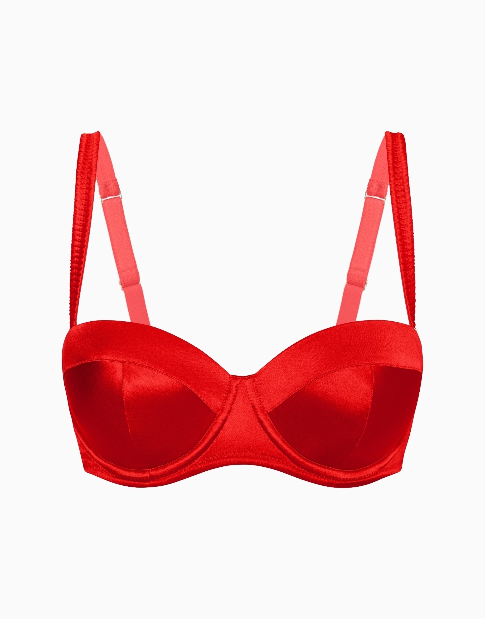 A balconette bra with soft cups and silk sponge padding CD377