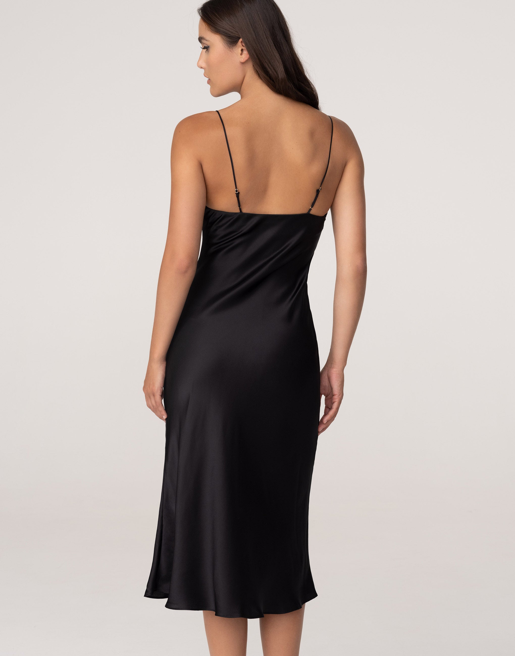 Long slip with silk straps PD267