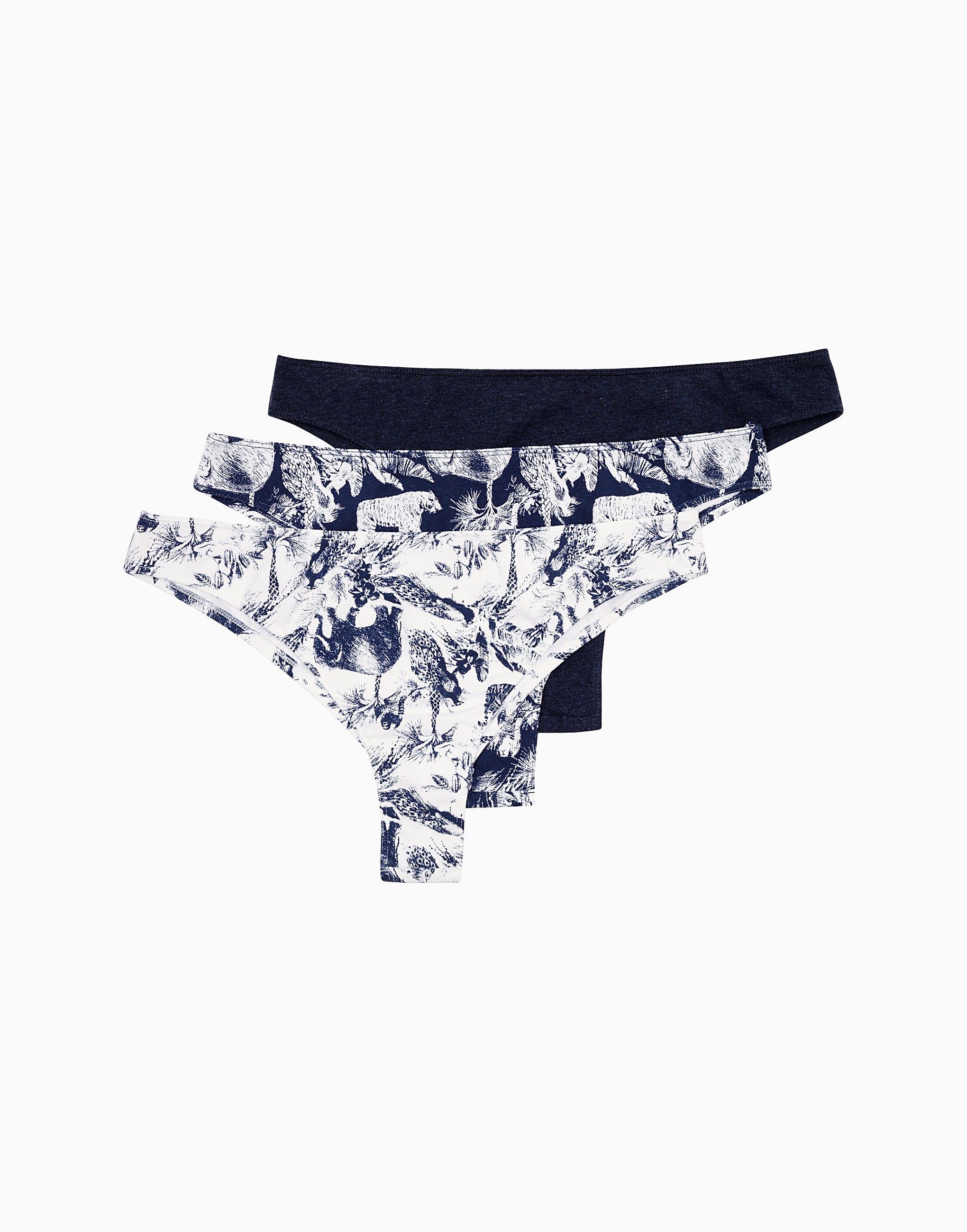 Lot de 3 slips brésiliens taille mi-haute MD775