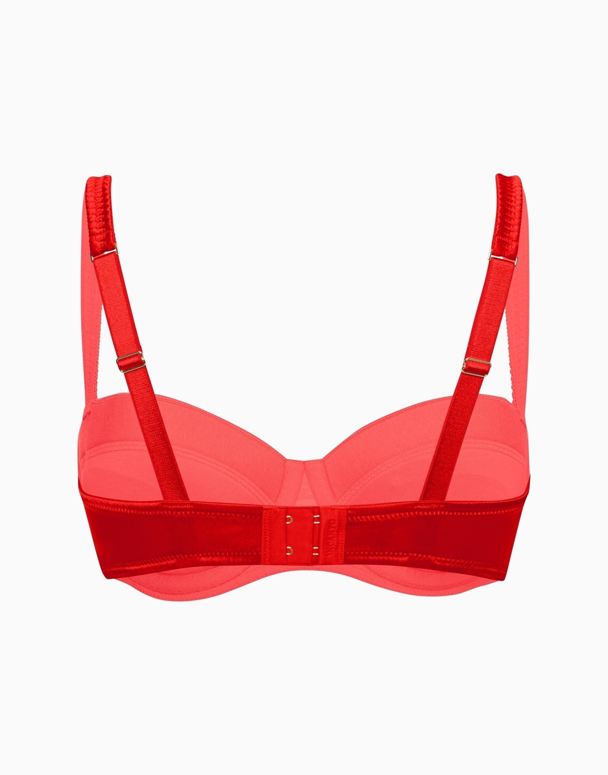 A balconette bra with soft cups and silk sponge padding CD377