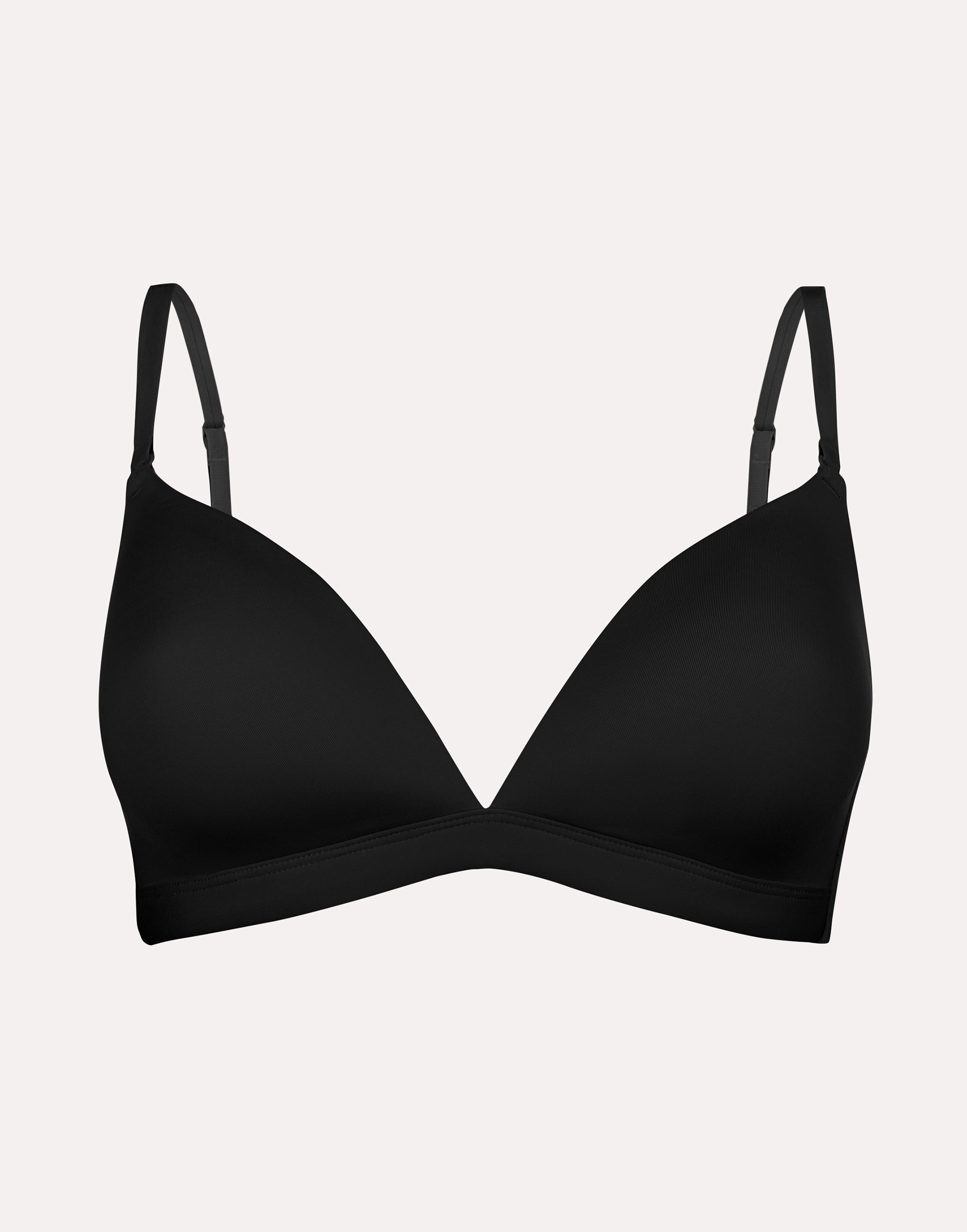 Skin underwired preformed triangle bra
