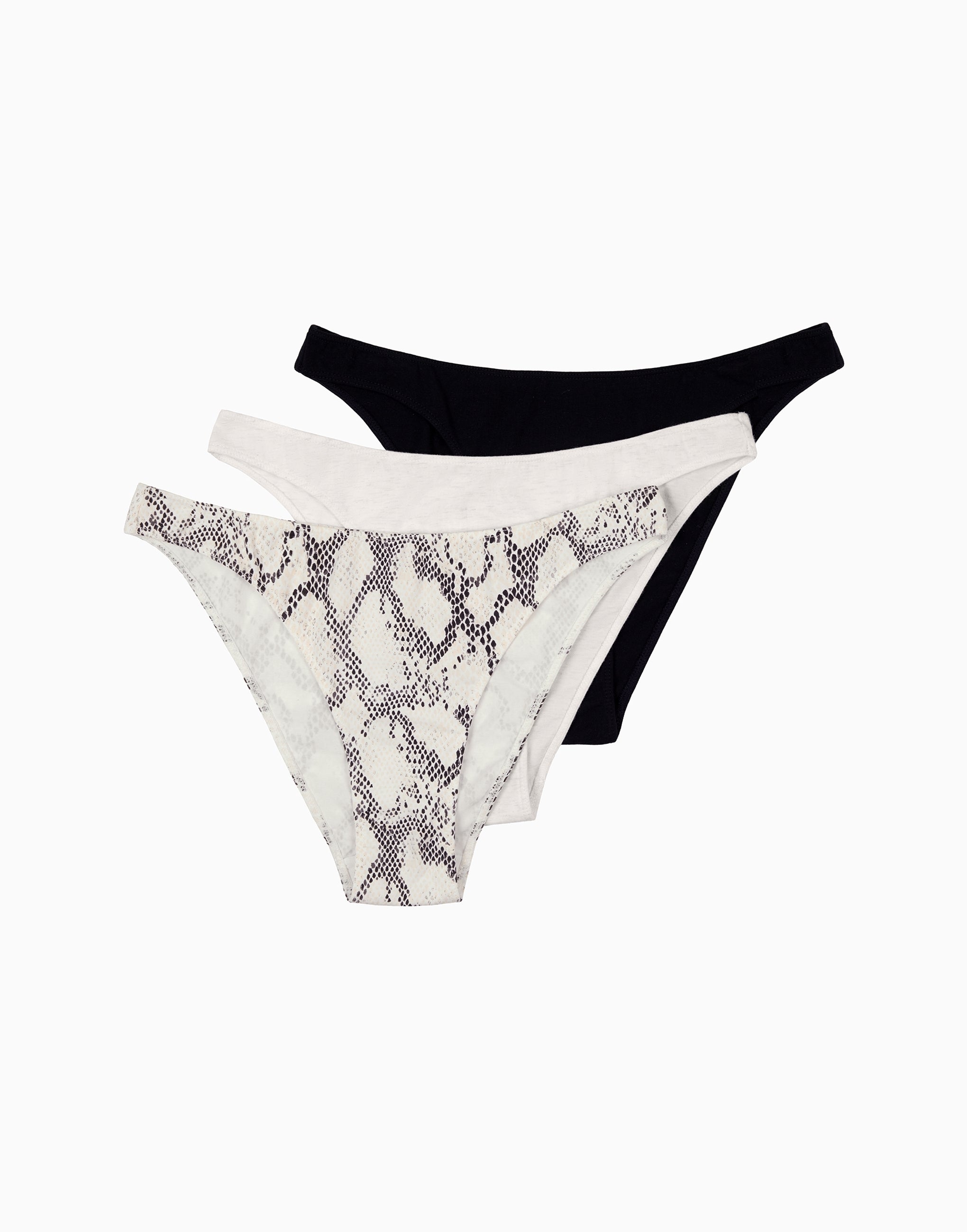 Set of 3 mid-rise thongs MD771