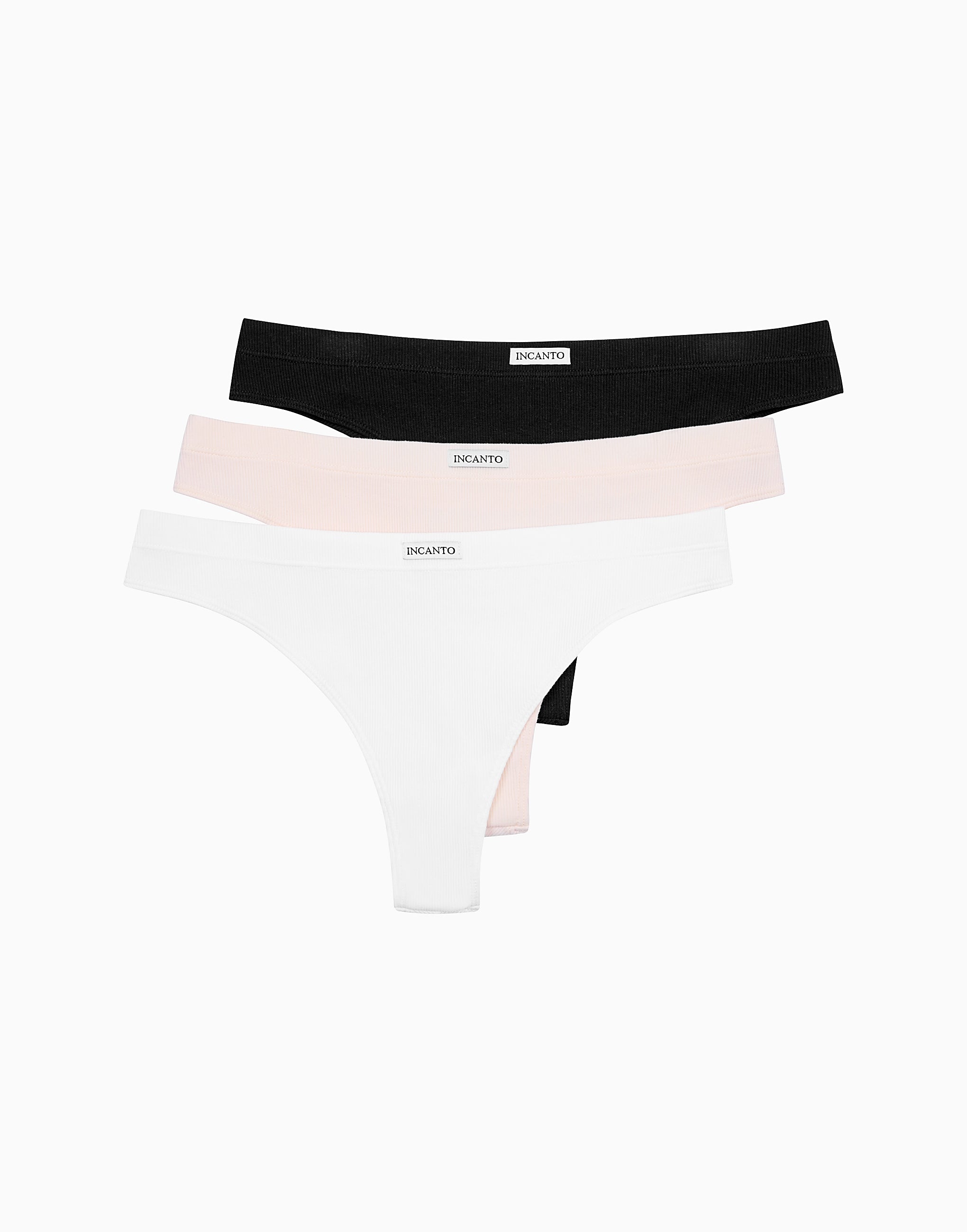 Lot de 3 slips brésiliens taille mi-haute MD840